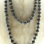 Seabed Jaspis collier, dubbel geknoopt, ca.80cm, ca.Ø8mm - Afbeelding 3