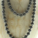 Seabed Jaspis collier, dubbel geknoopt, ca.80cm, ca.Ø8mm - Afbeelding 4