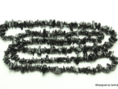 Obsidiaan split streng, ca.80cm.
