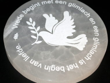 Vredesduif Seleniet Engelen Disk met eigen inscriptie